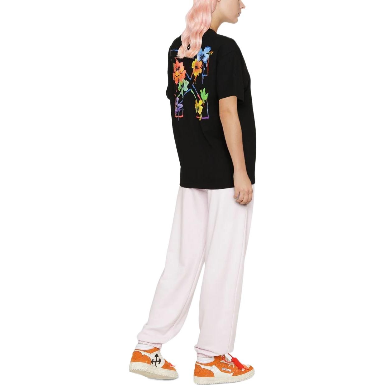 (WMNS) Off-White Floral Arrow Logo Tee 'Black' OWAA089S22JER0051084 - 4