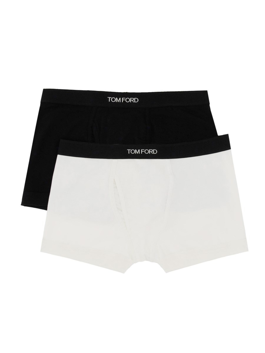 CONFENZIONE DA DUE BOXER IN COTONE CON LOGO - 1
