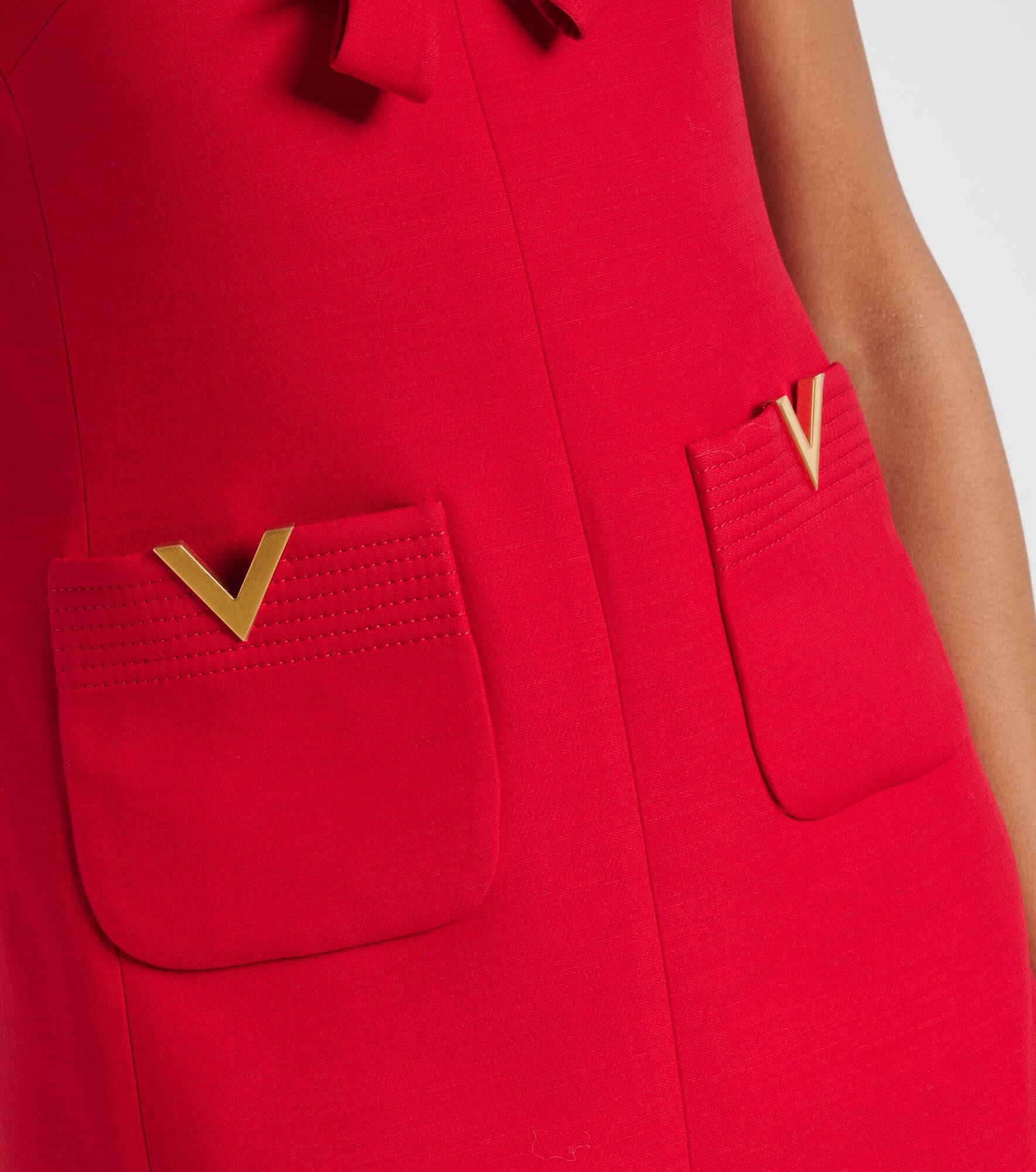 Crepe Couture bow-detail minidress - 4