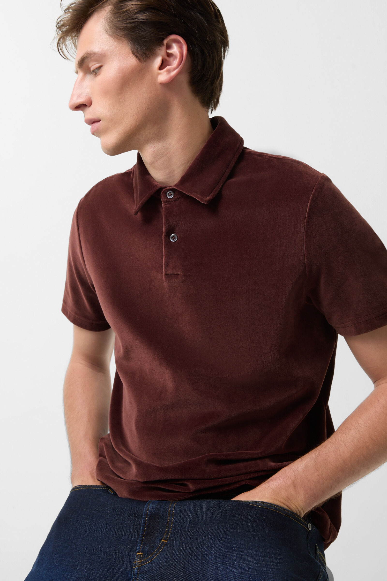 Nicki polo shirt Vincenzo in Wine red - 5