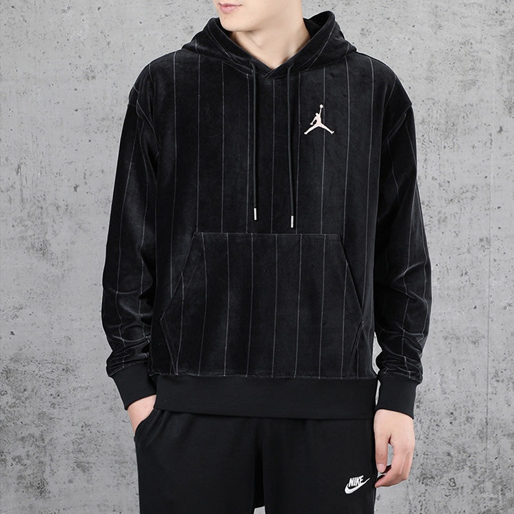 Men's Air Jordan Air Stripe Fleece Black CD5740-010 - 4