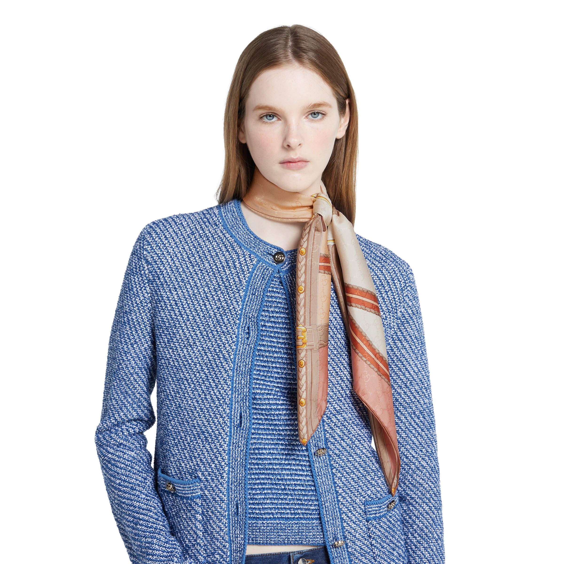 Gucci Horsebit print silk carré - 4