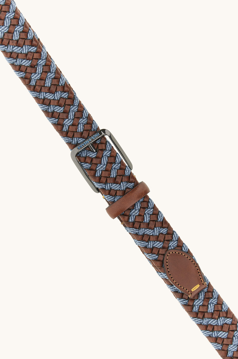 Paul & Shark BRAIDED BELT IN FABRIC AND LEATHER outlook