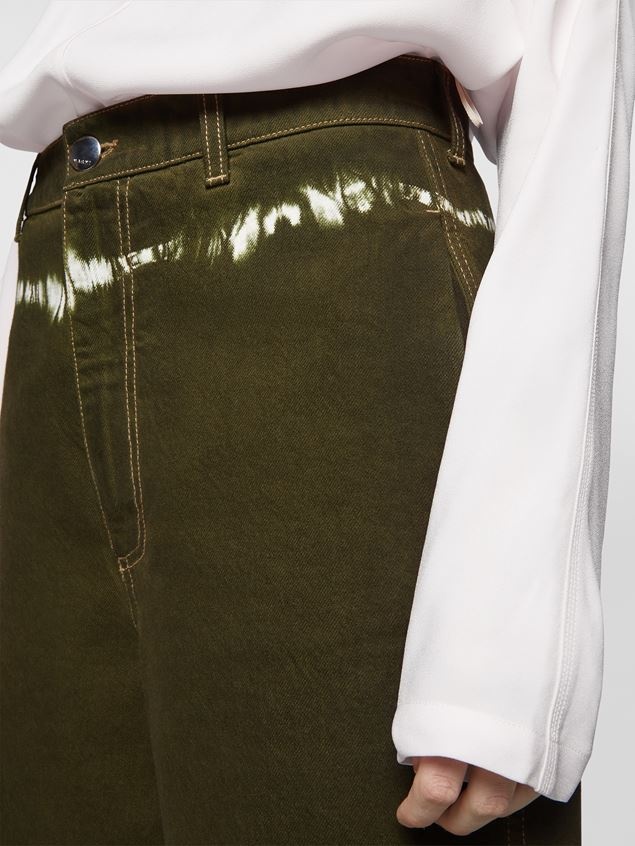TIE-DYE BULL DENIM MASCULINE TROUSERS - 5