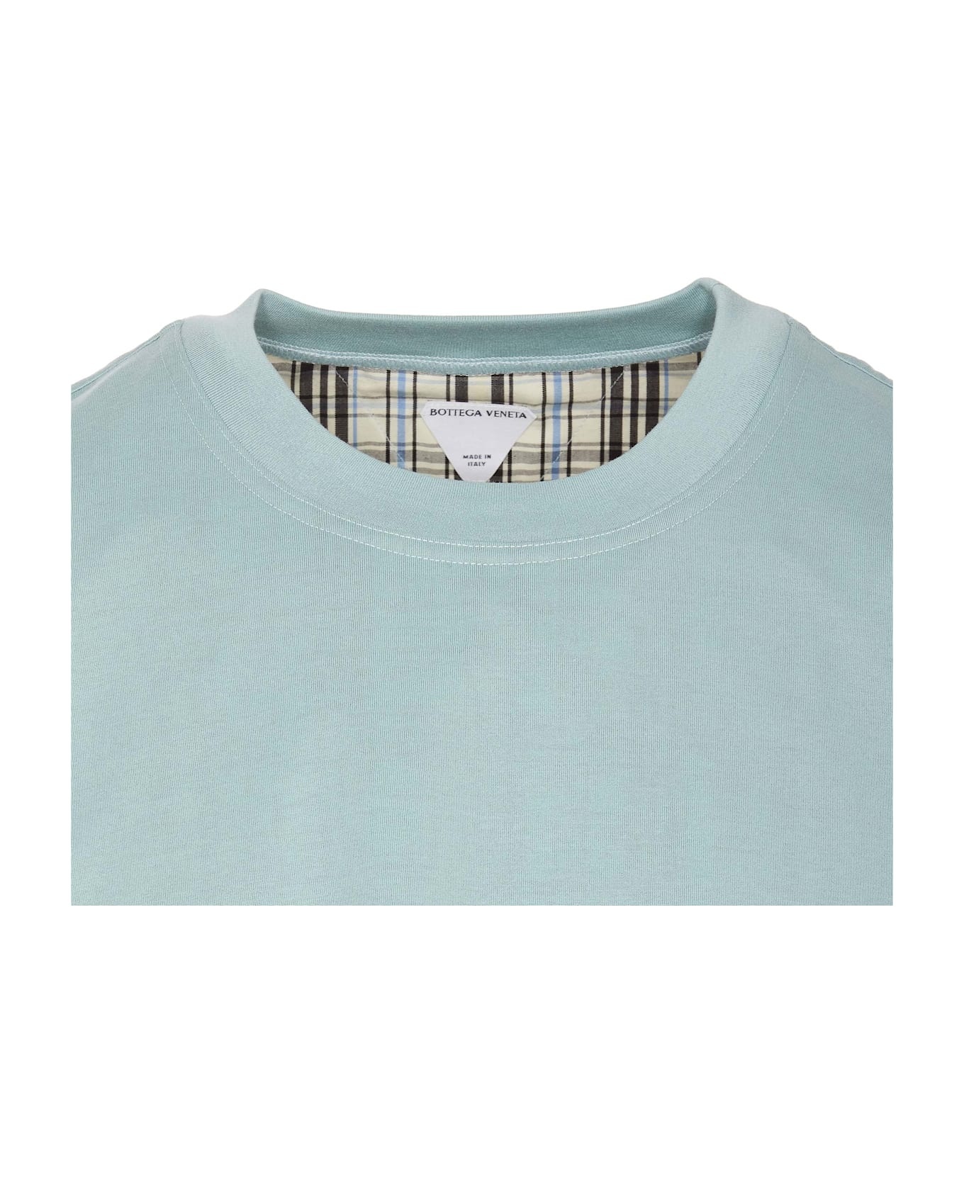 Double Layer Cotton Check T-shirt - 4