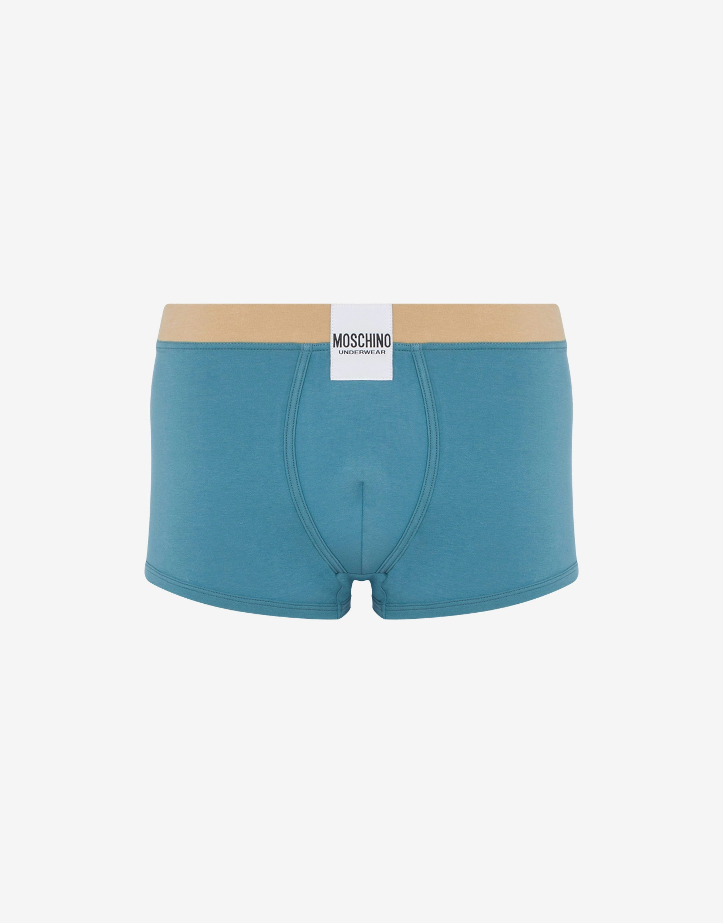 STRETCH JERSEY BOXERS WITH LOGO LABEL - 1