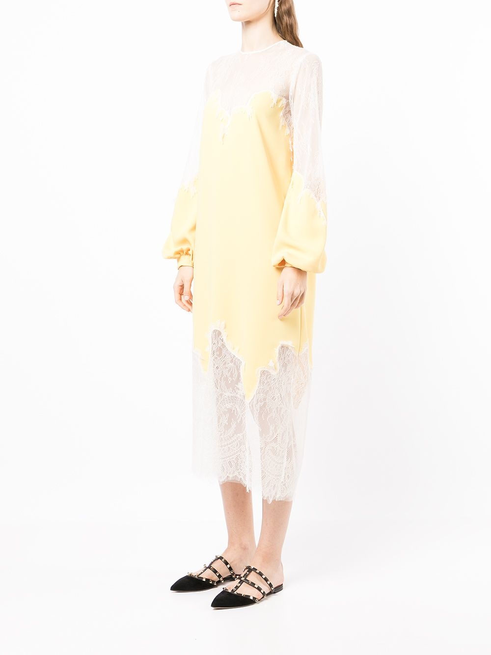 panelled sheer dress - 3