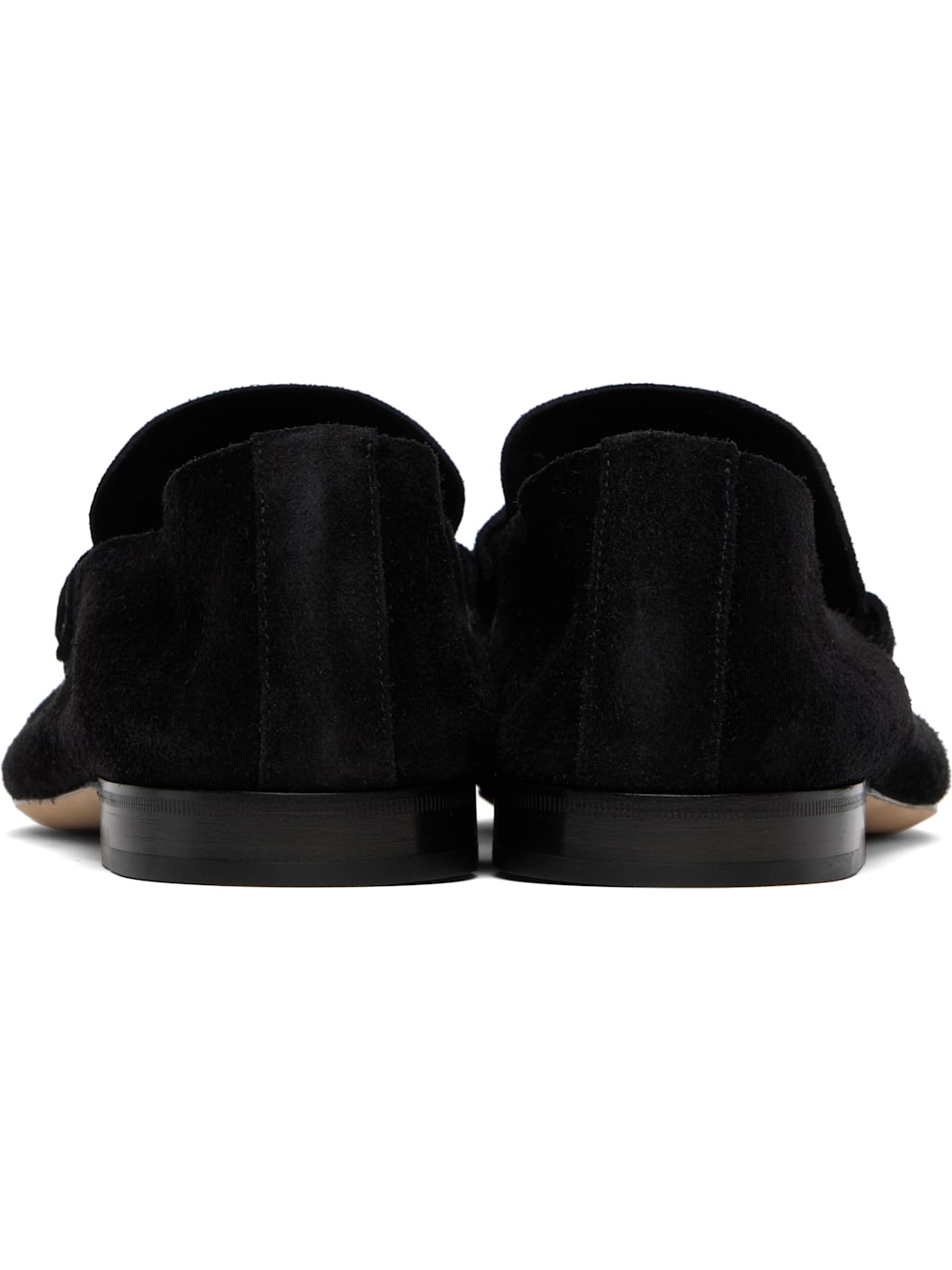 Black Soft Suede Loafers - 2