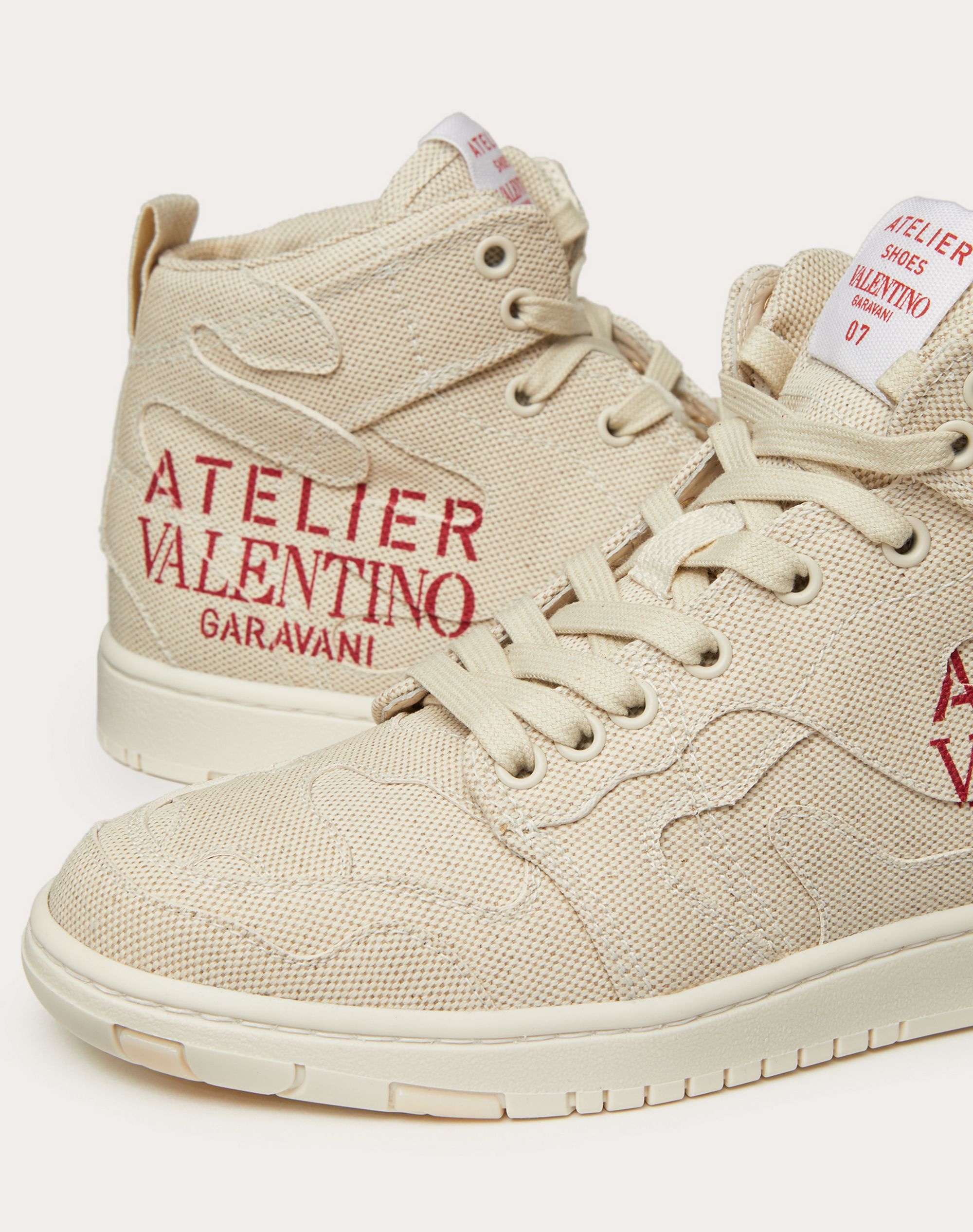 VALENTINO GARAVANI ATELIER SHOES 07 CAMOUFLAGE EDITION HIGH-TOP SNEAKER IN CANVAS - 5