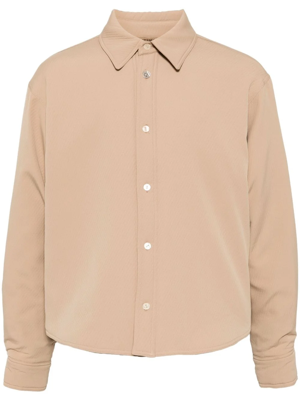 logo-tag shirt jacket - 1