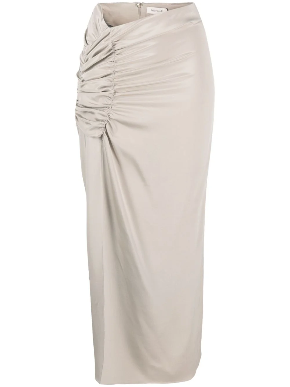 asymmetric-design maxi skirt - 1