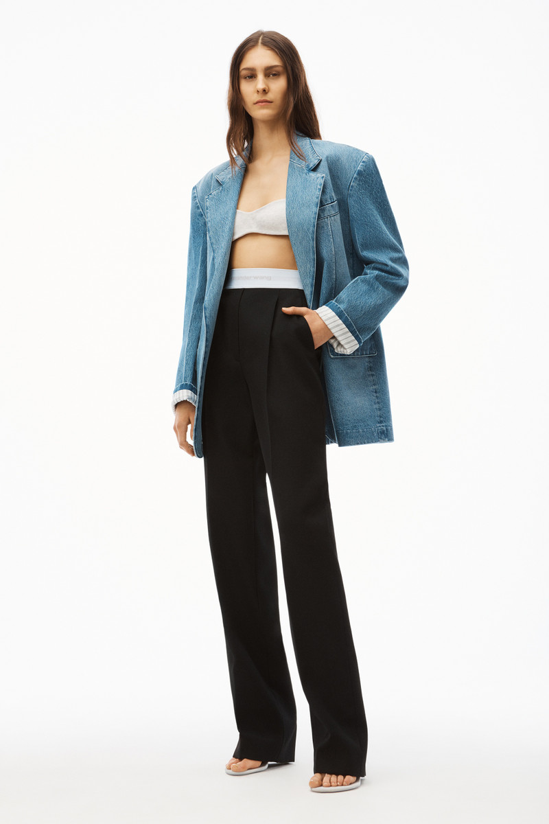Alexander Wang HIGH-WAISTED PLEATED TROUSER IN TWILL outlook