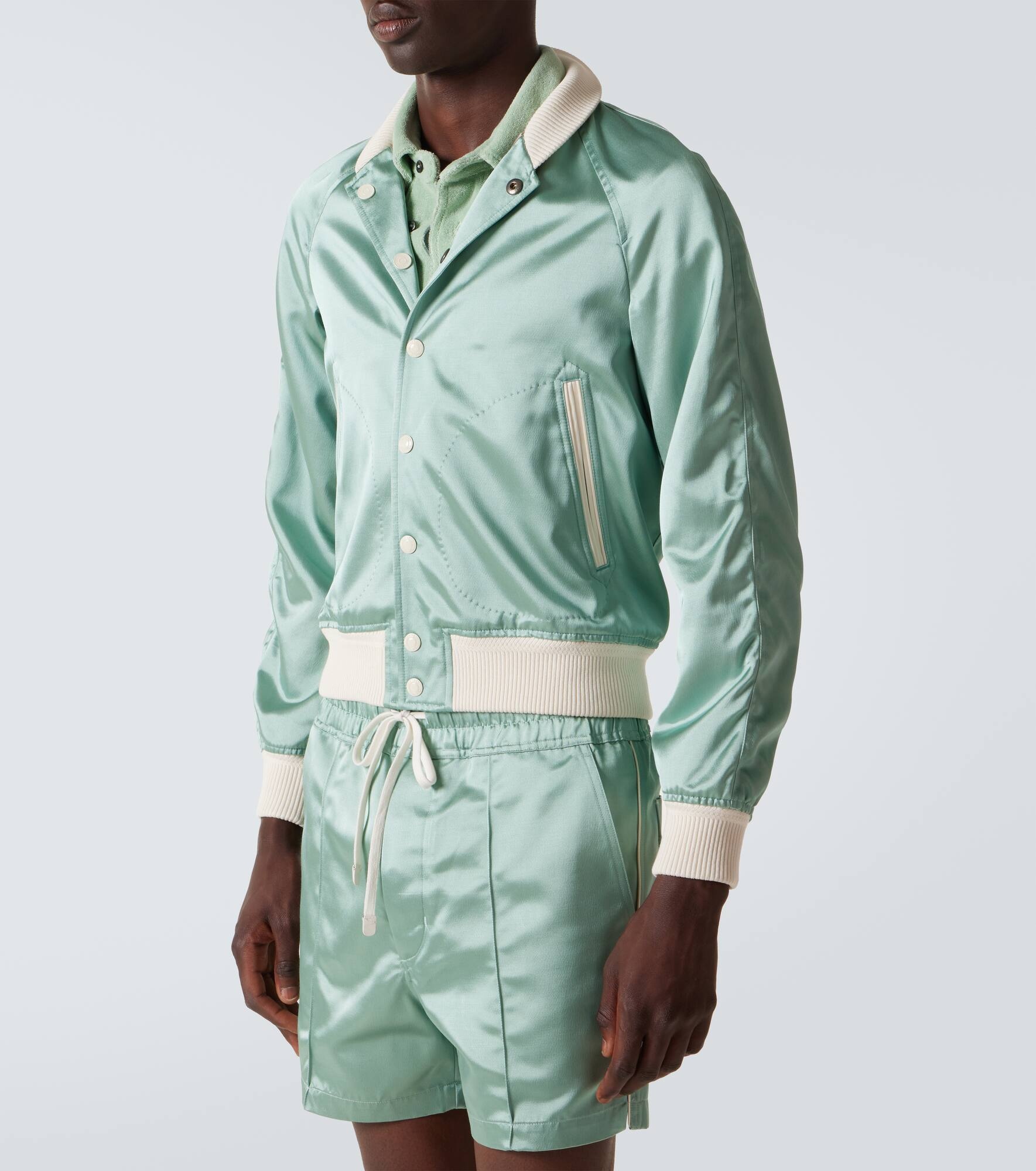 Satin bomber jacket - 3