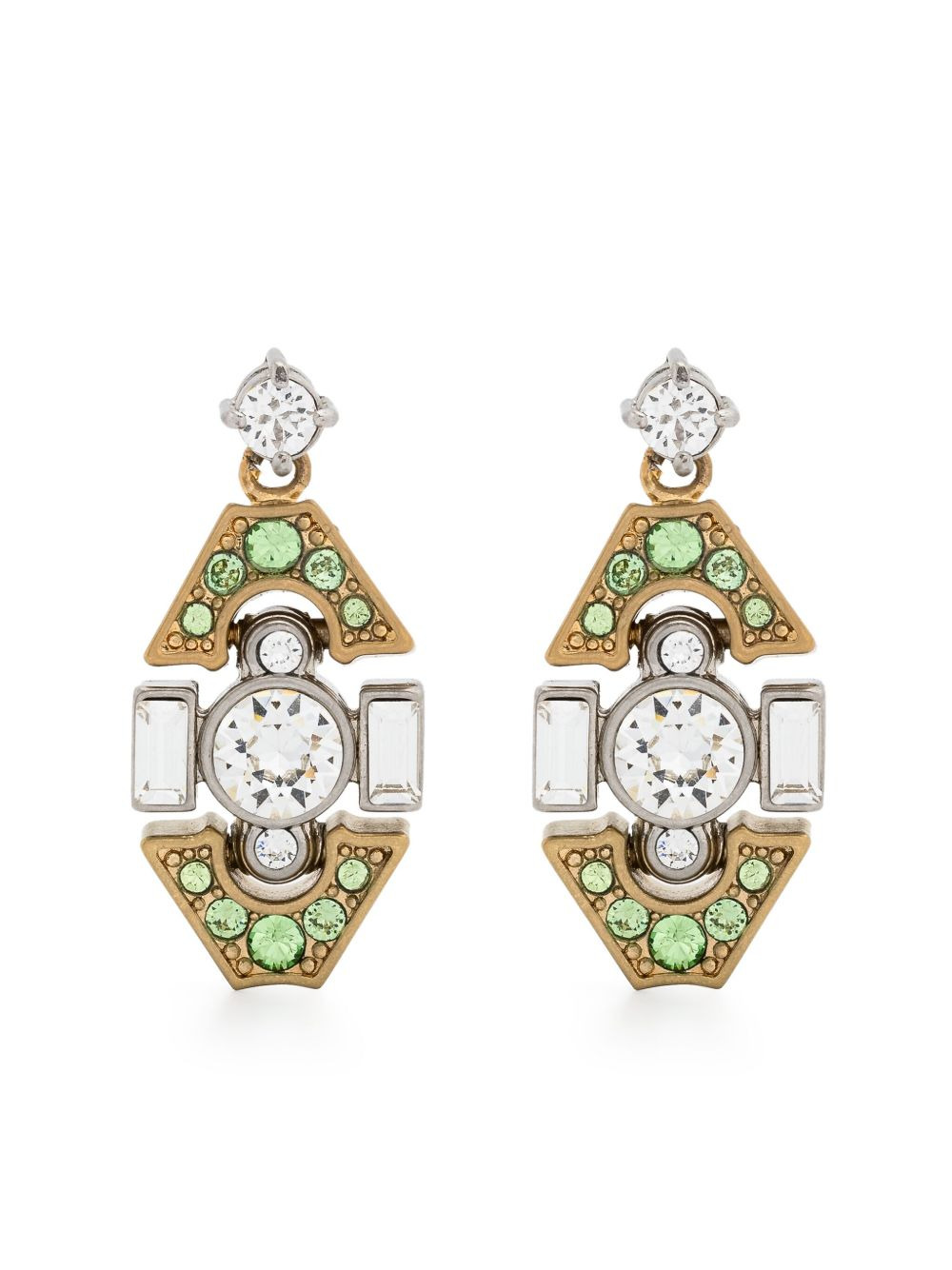 crystal-embellished earrings - 1