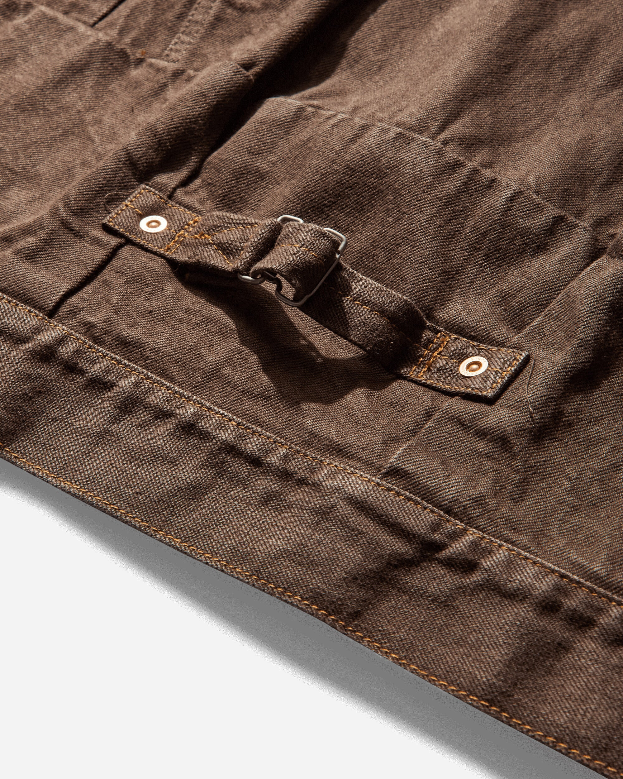 Men's Denim Jacket Brown - 4