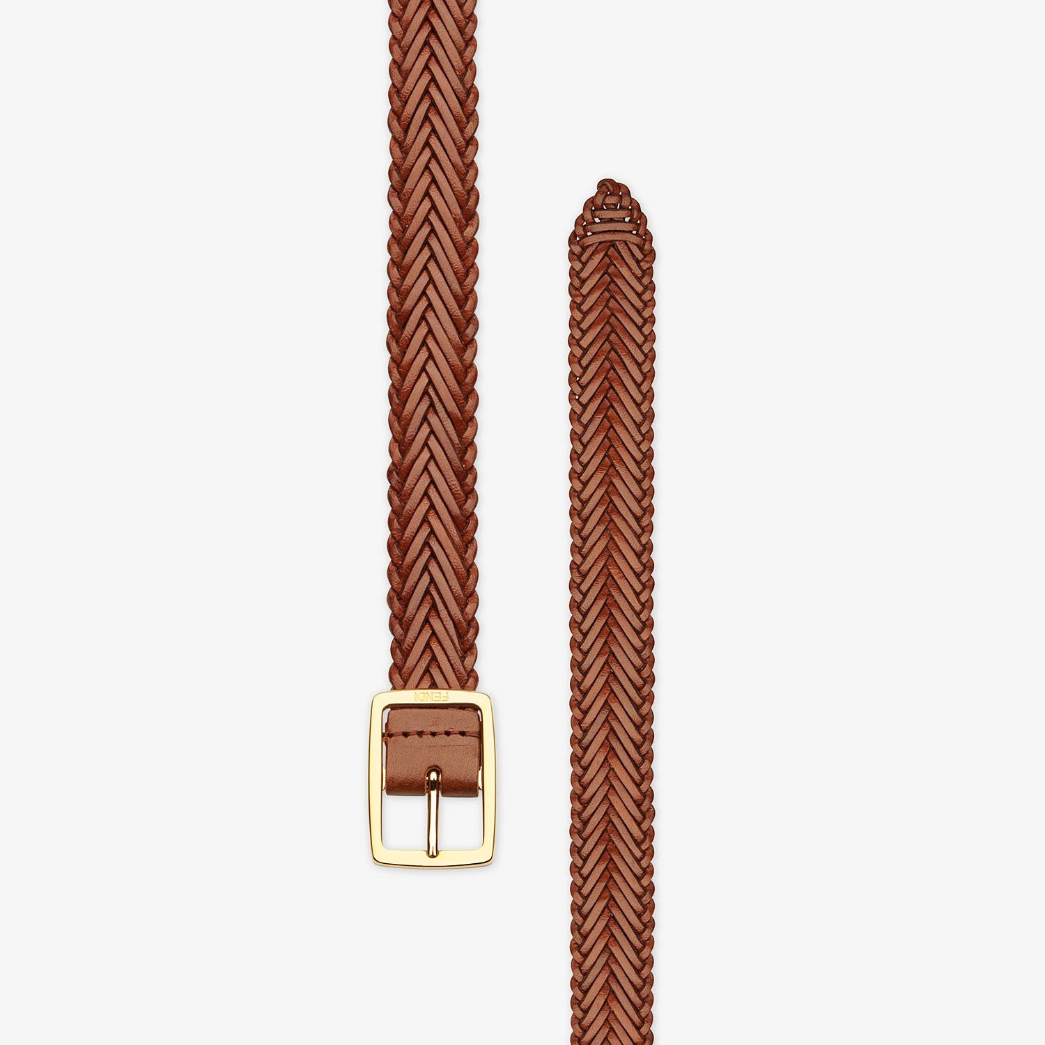 Brown leather belt - 2