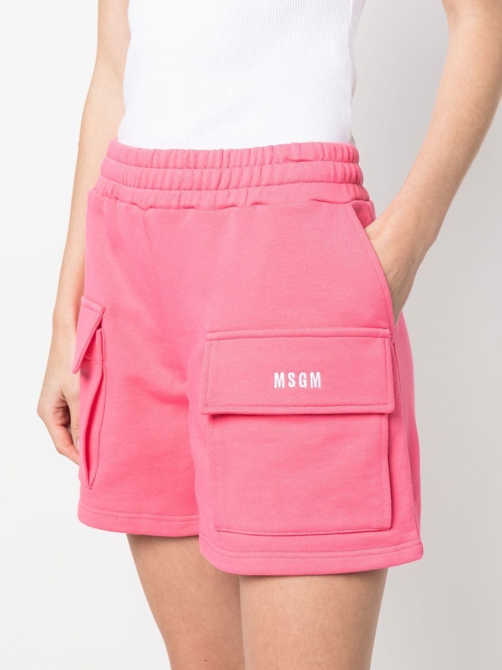 logo-embroidered track shorts - 5