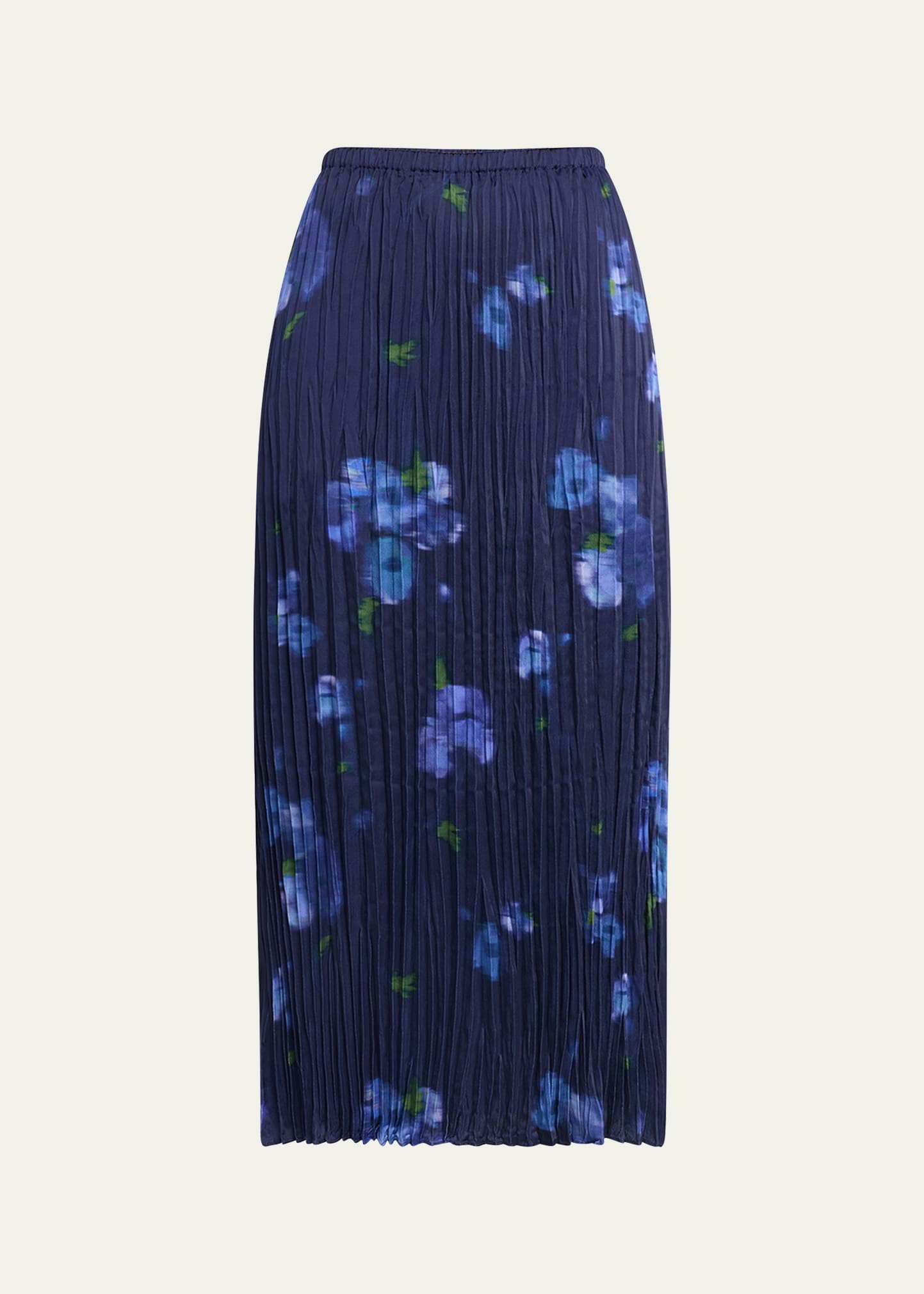 Blurred Poppy Column Skirt - 1