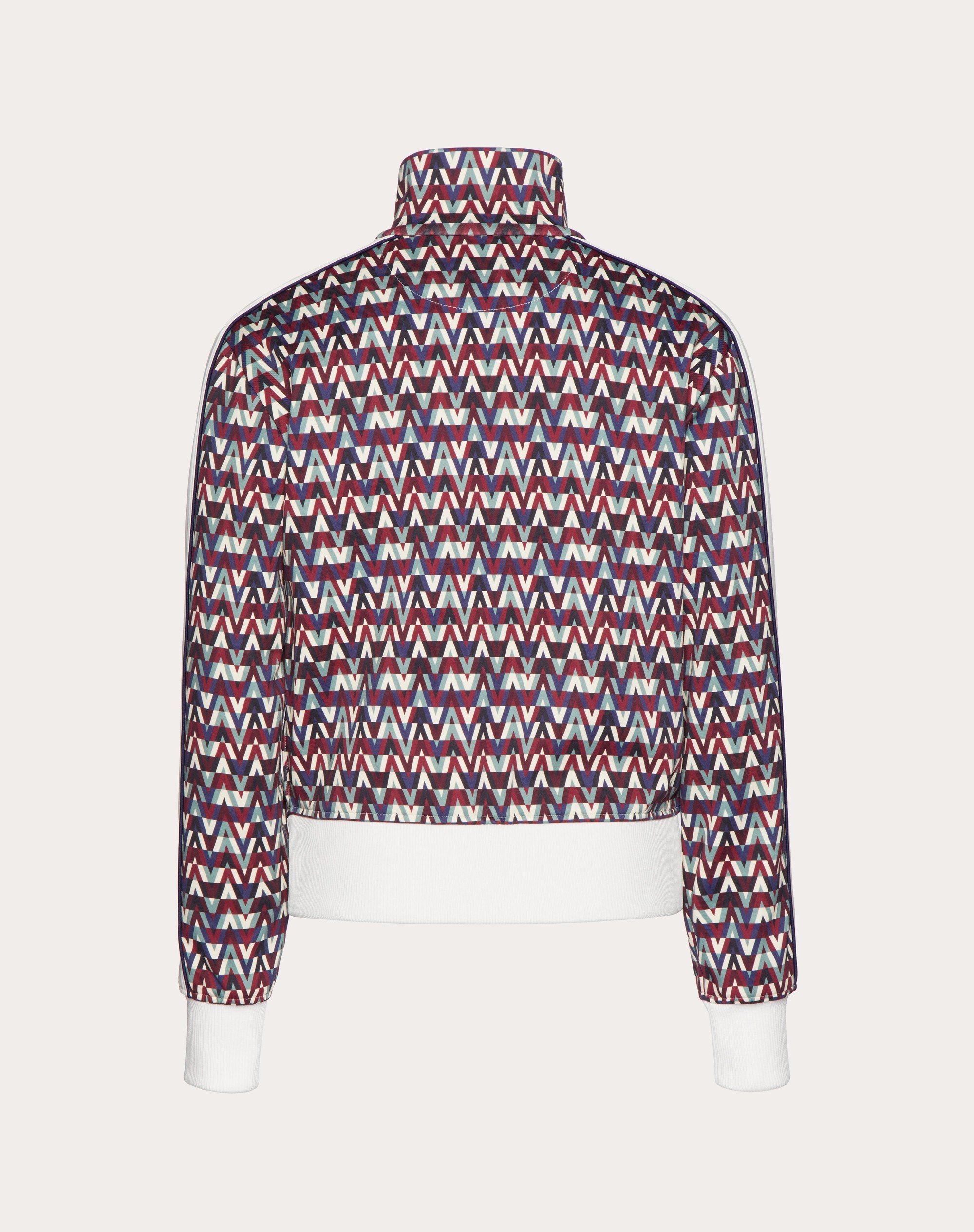 ZIP-UP SWEATSHIRT WITH OPTICAL VALENTINO PRINT - 2