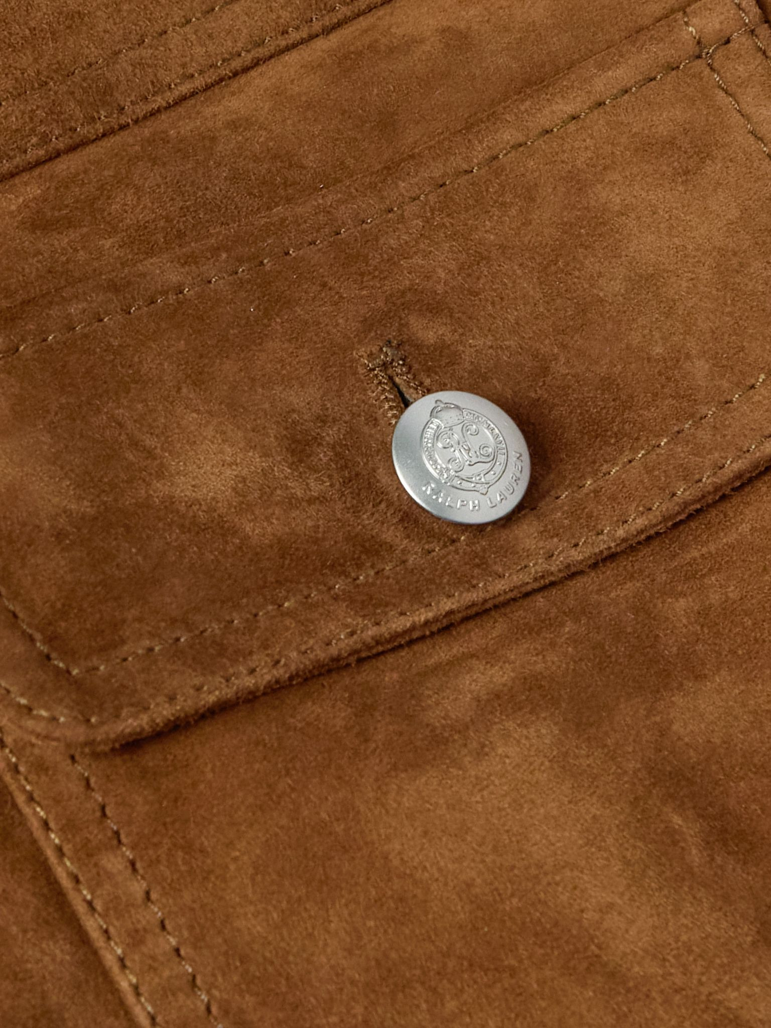 Suede Trucker Jacket Brown - 6