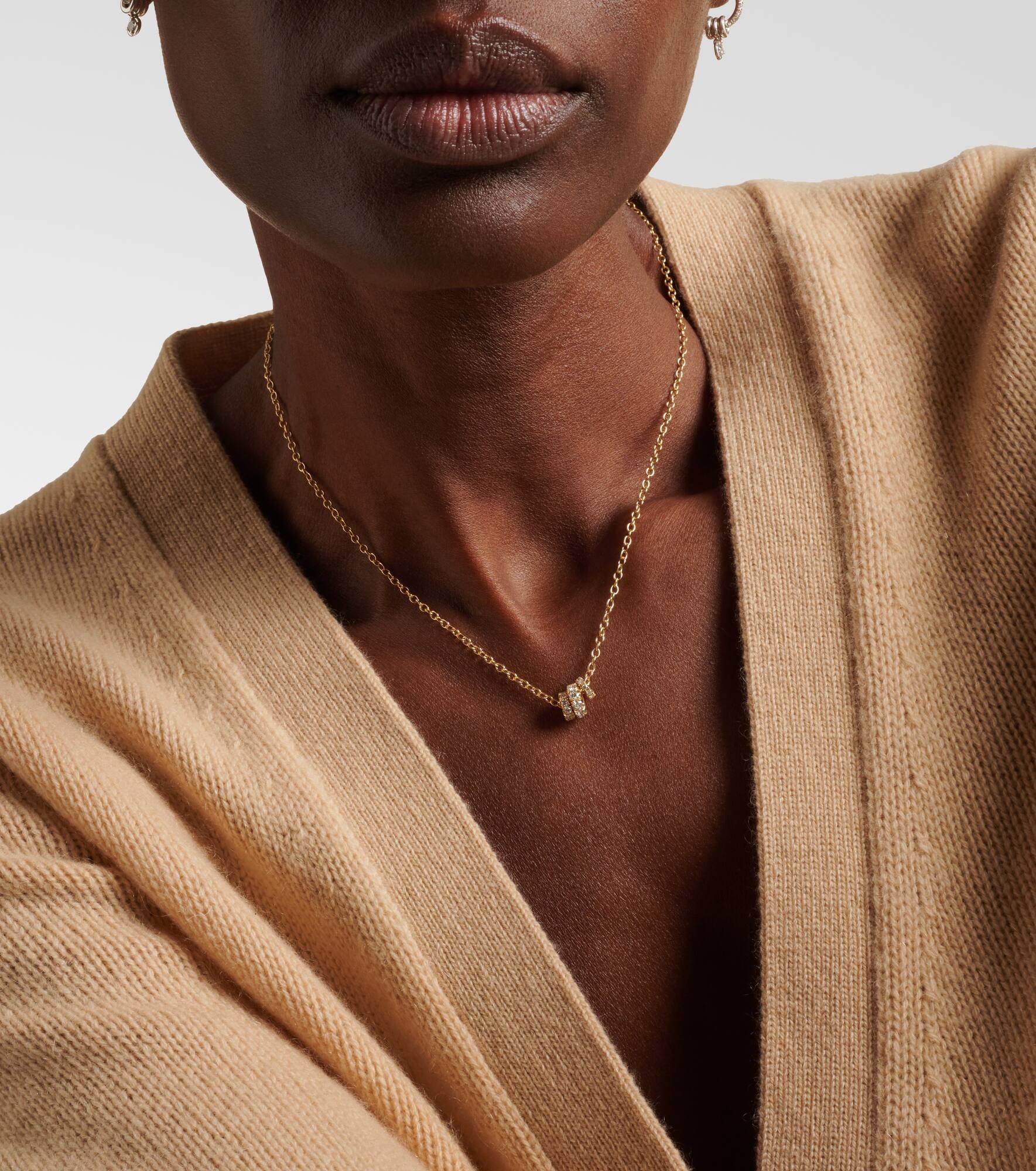 Vesta 18kt gold chain necklace with diamonds - 3