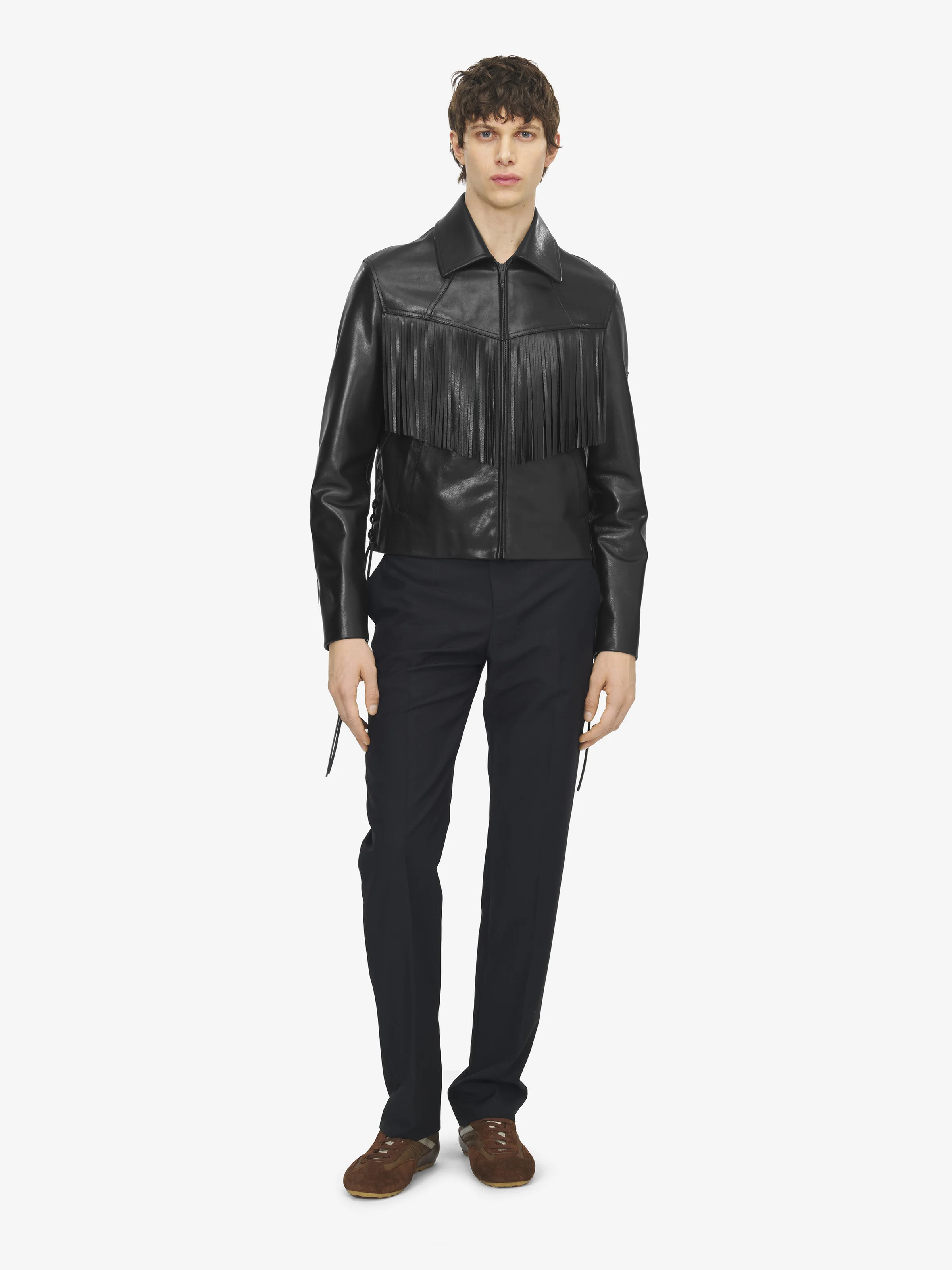 Fringe Leather Jacket - 1