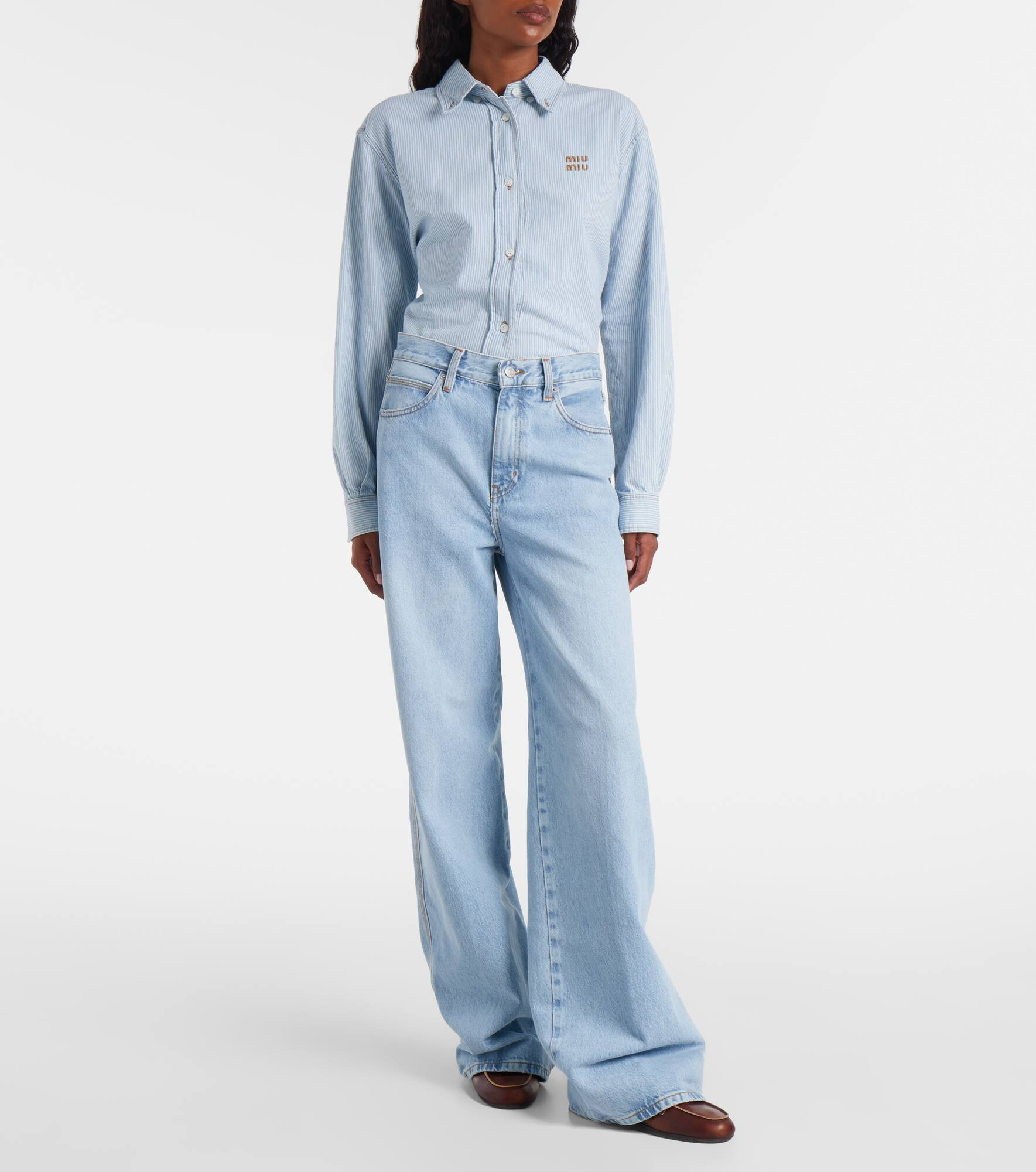 The Cuffed Wide high-rise wide-leg jeans - 7