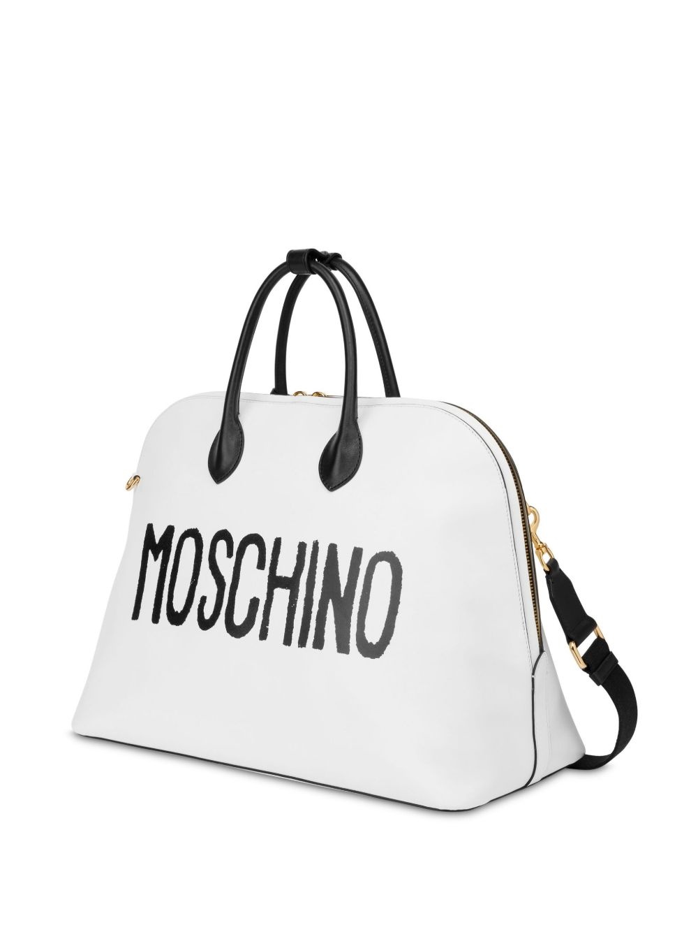 logo-print leather tote bag - 2