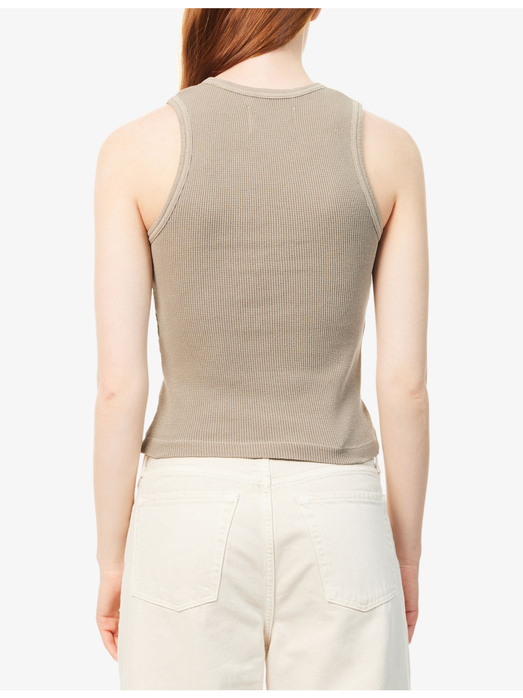 Inez Waffle Cotton-Jersey Tank Top - 4