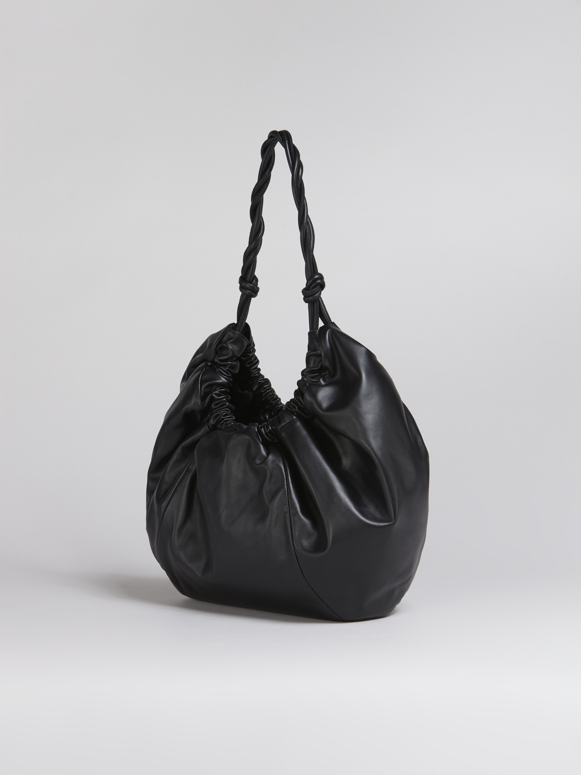 BLACK TWIRL HOBO BAG IN CALFSKIN - 3