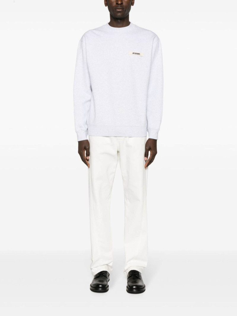 JACQUEMUS logo-patch cotton sweatshirt outlook