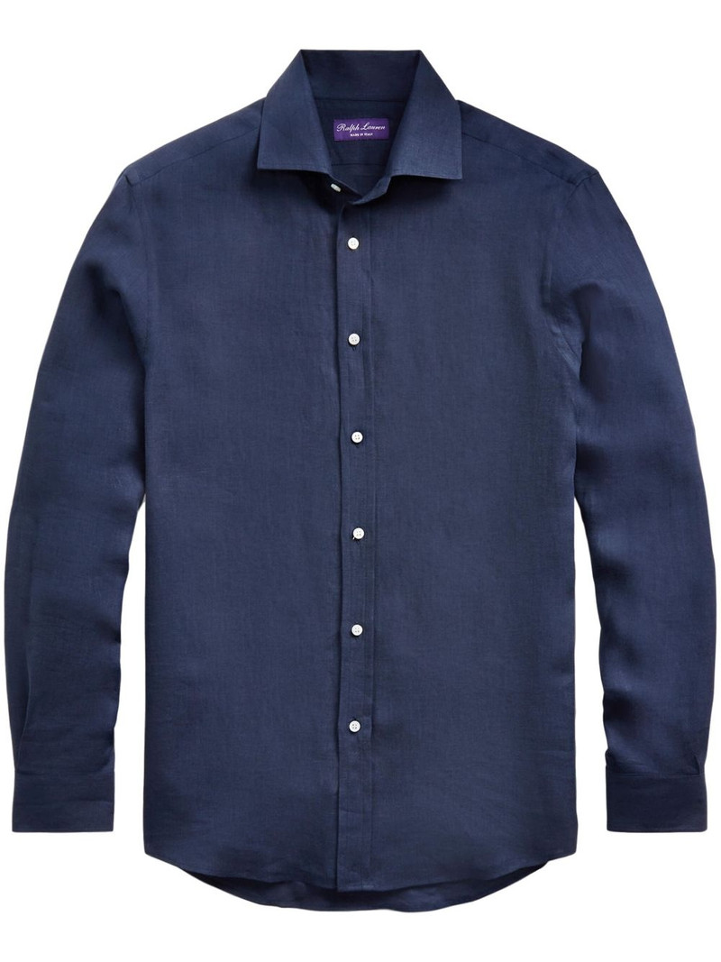 classic-collar linen shirt 1