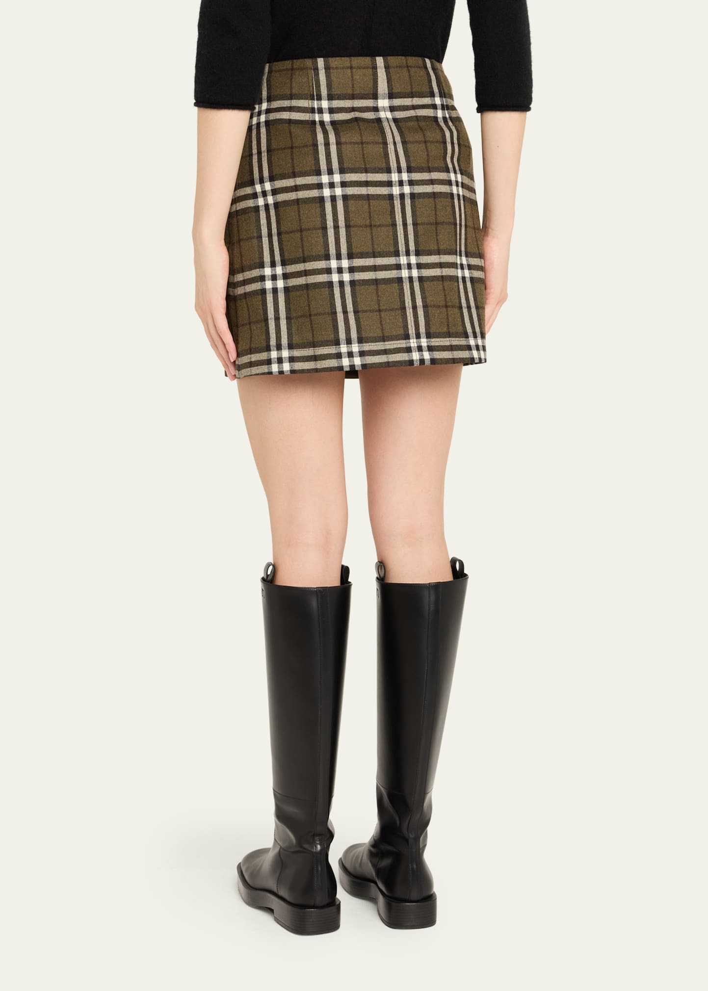 Check Double-Breasted Mini Skirt - 3