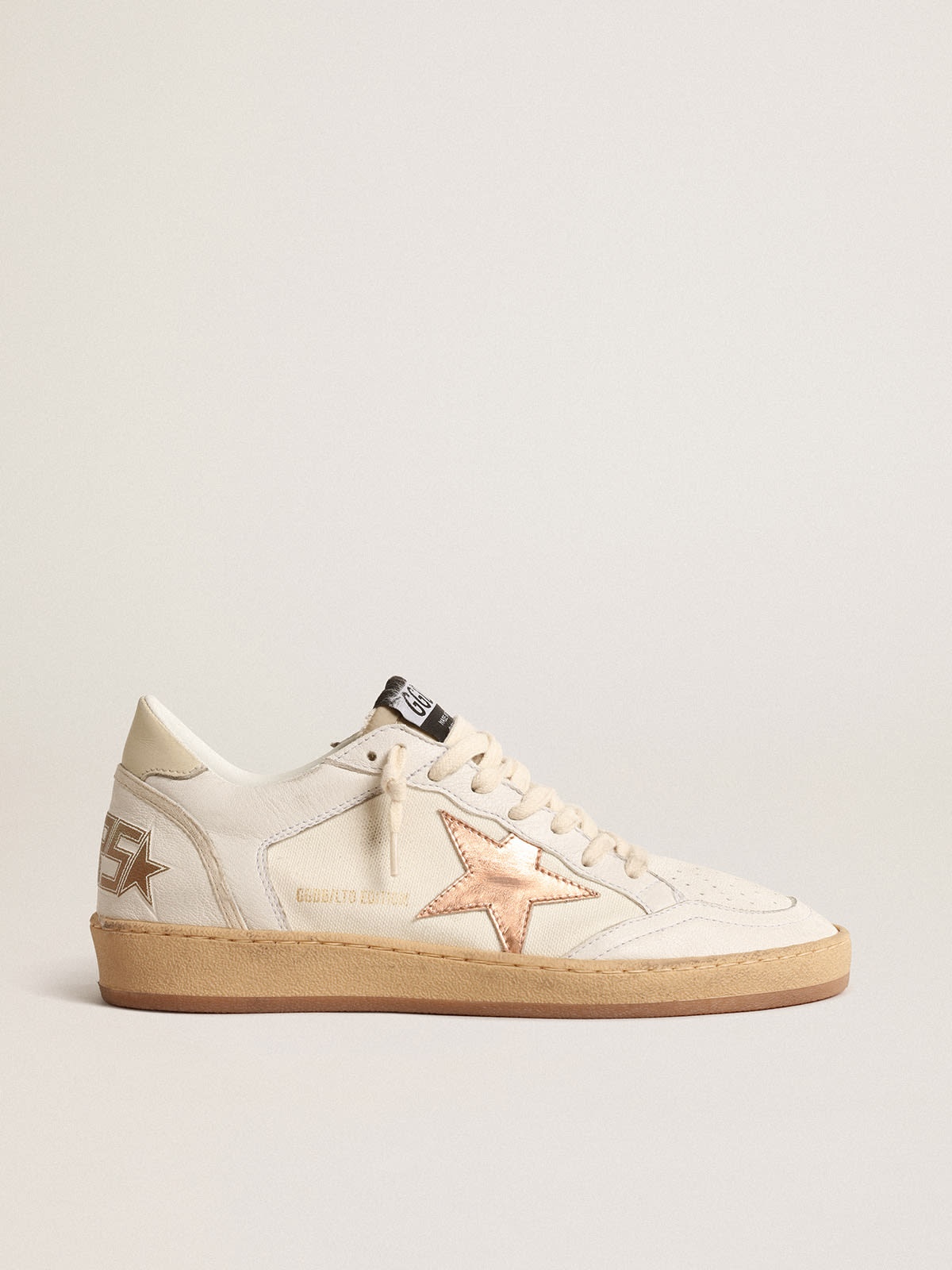 Ball Star in canvas and nappa with bronze metallic leather star - 1