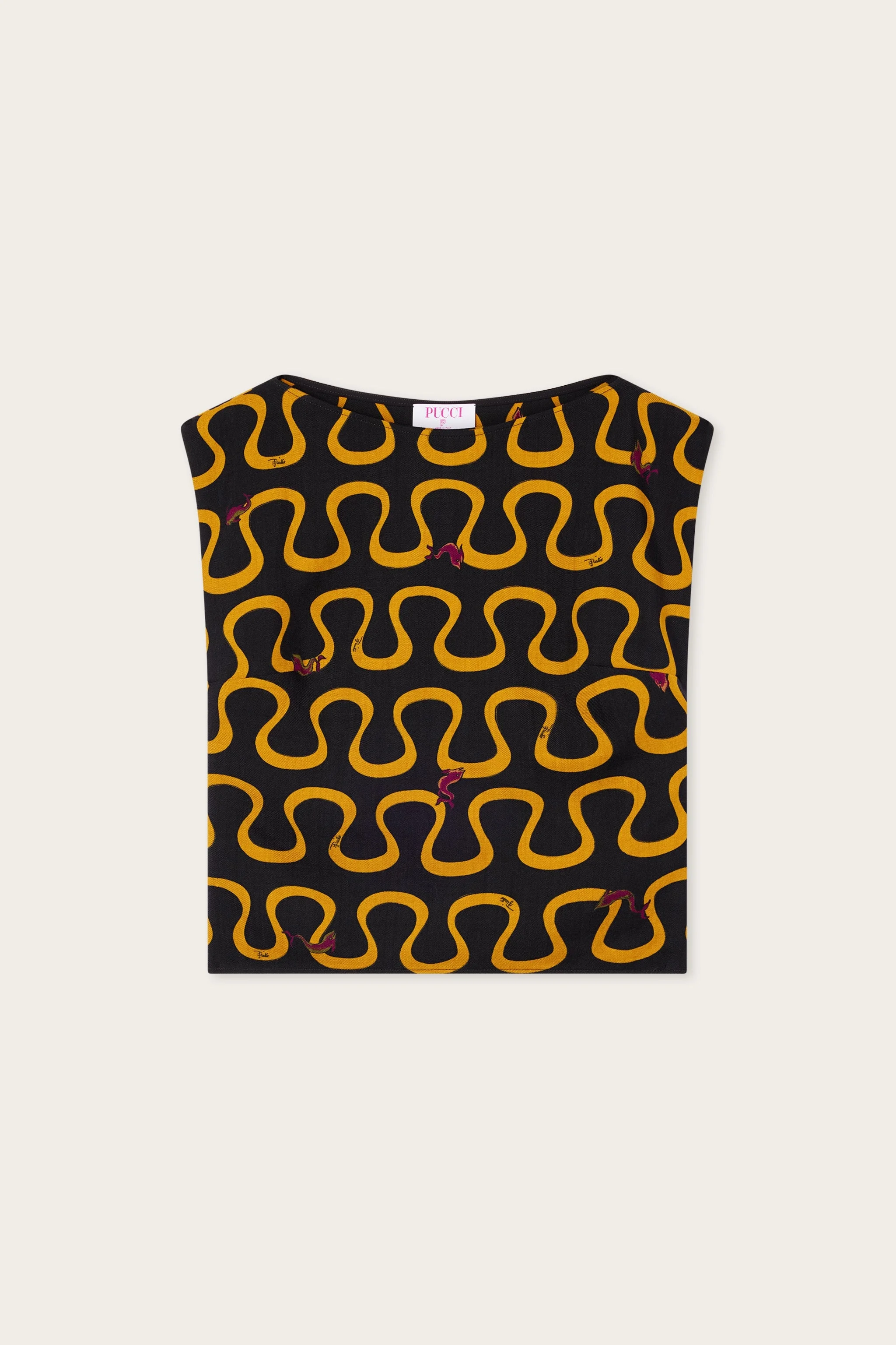 ONDA PRINT WOOL TOP - 1