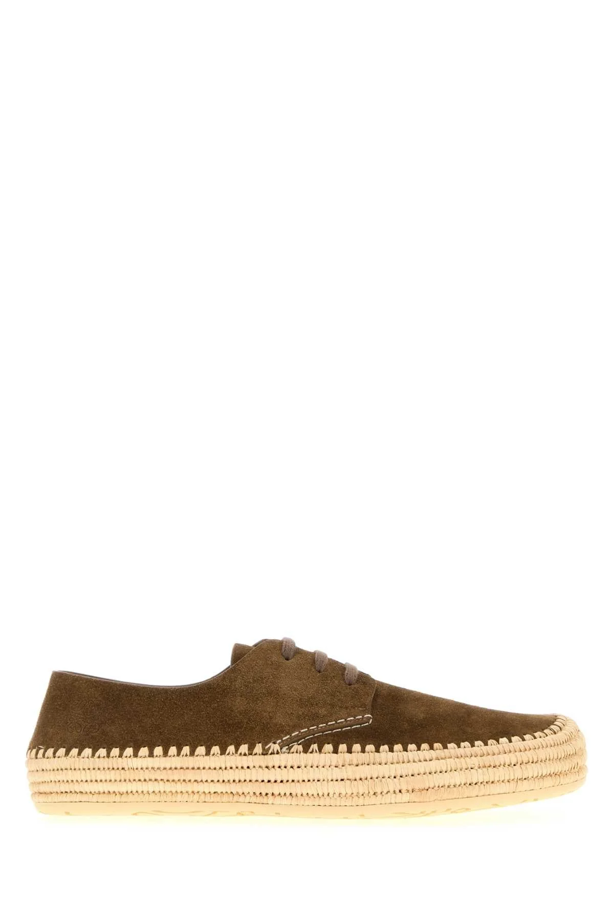 Loewe Men Brown Suede Rio Lace-Up Shoes - 1