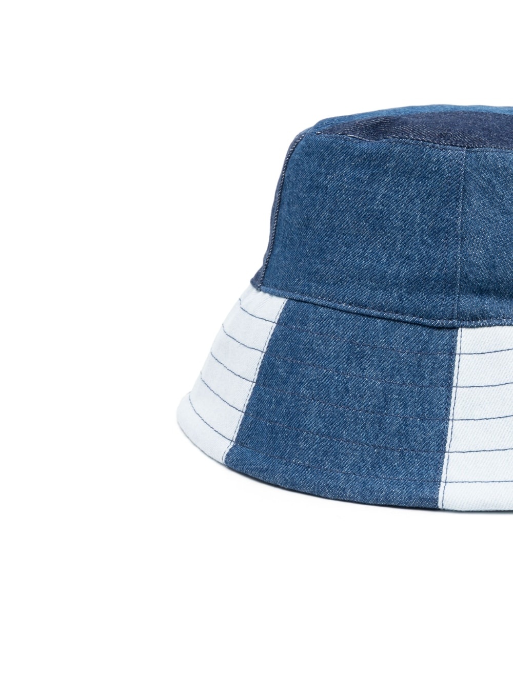 denim-patchwork bucket hat - 2