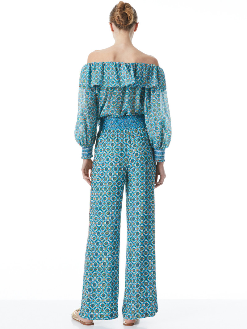 RUSSELL HIGH WAISTED SMOCKED WAISTBAND PANT 3