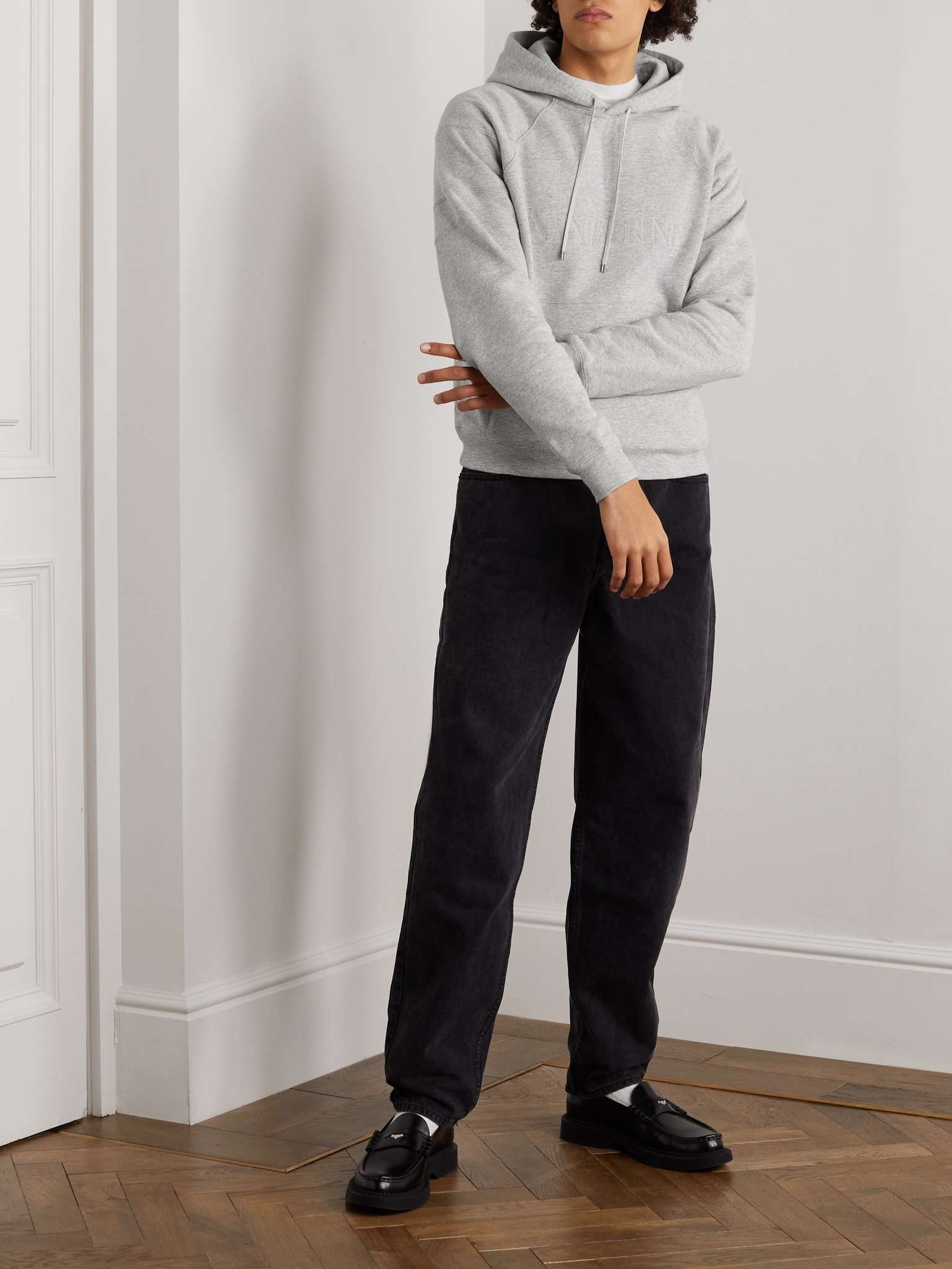 Logo-Embroidered Cotton-Blend Jersey Hoodie - 2