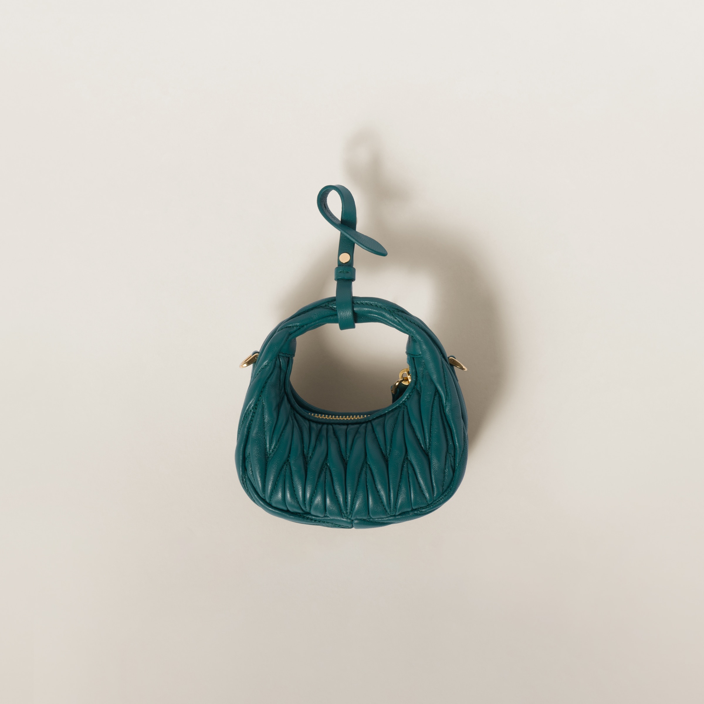 Wander matelassé nappa leather mini hobo pouch - 4