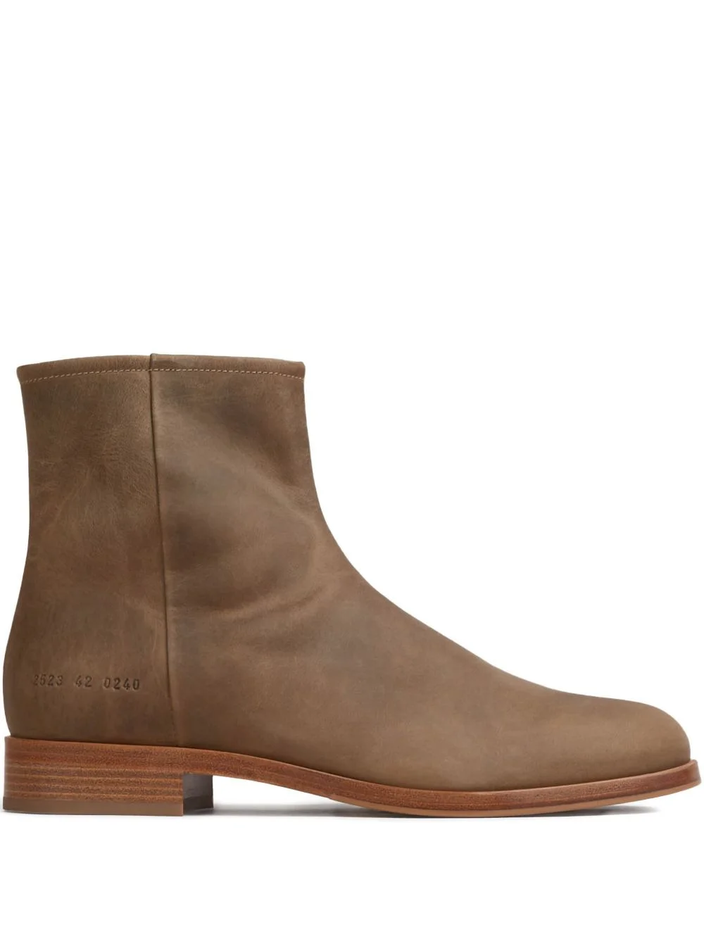 waxed suede side-zip boots - 1