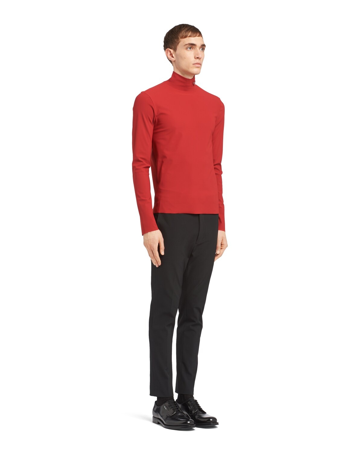 Technical jersey mock turtleneck - 3