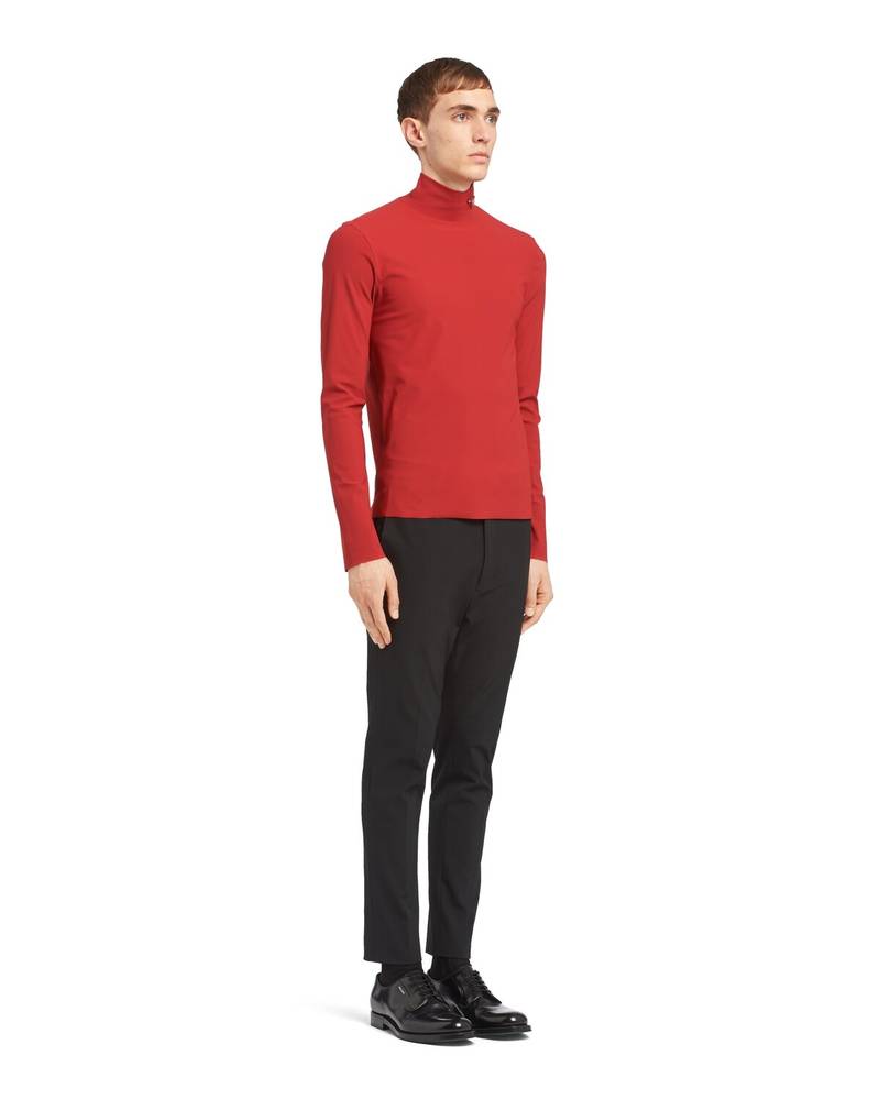 Technical jersey mock turtleneck 3