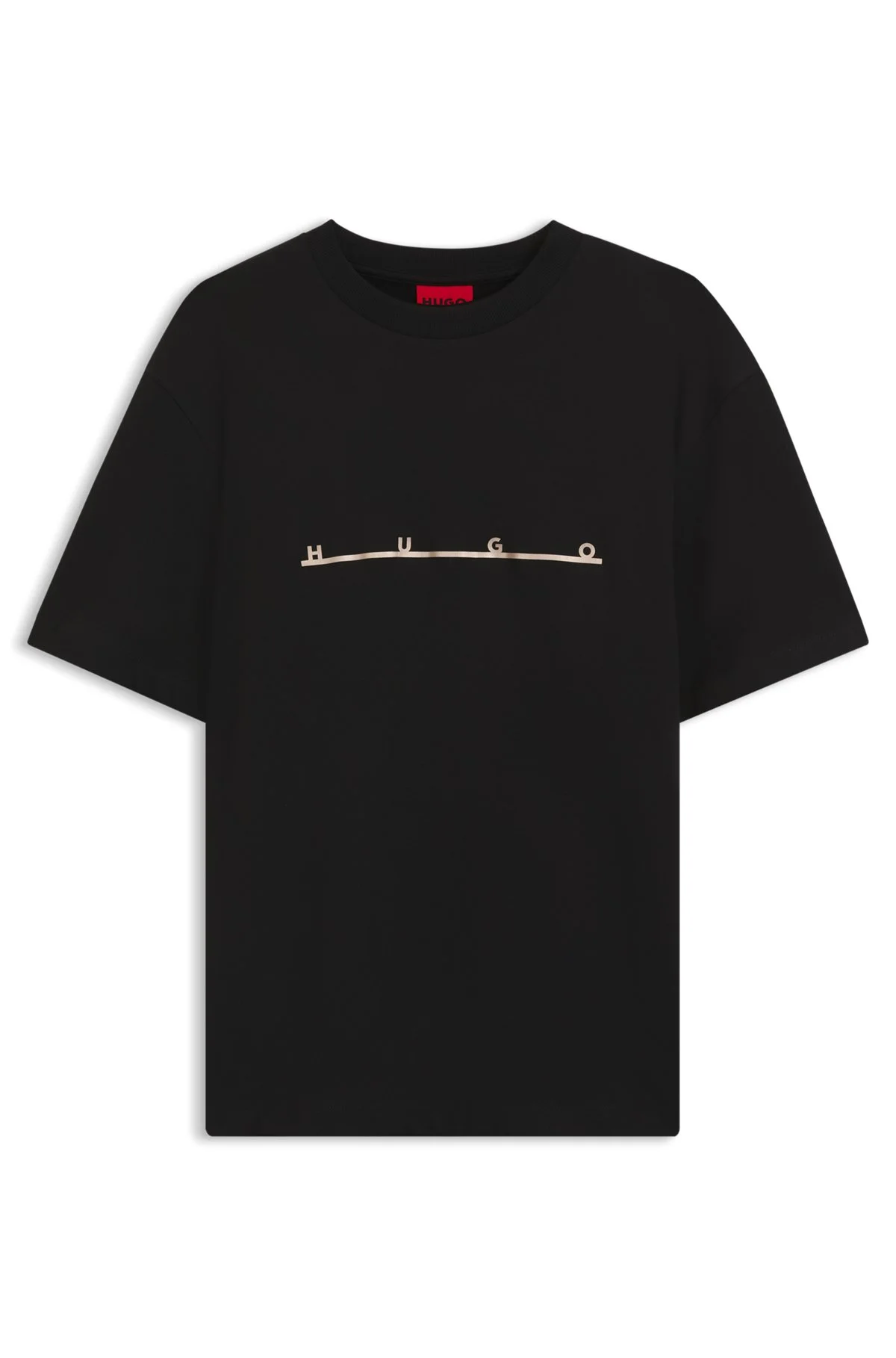 RELAXED-FIT T-SHIRT WITH ZIGZAG STITCHING DETAIL - 1