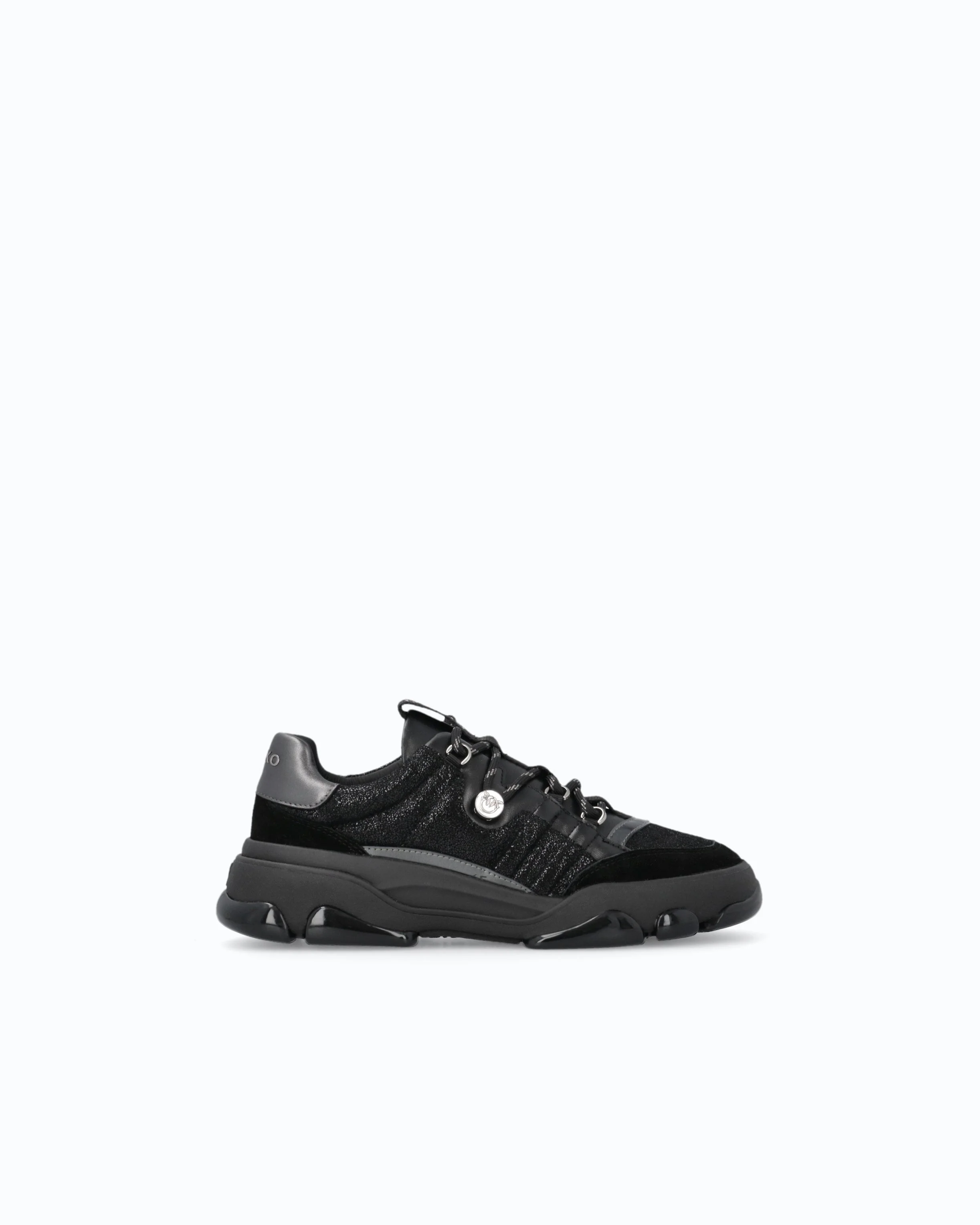 LEATHER SNEAKERS WITH TREKKING-STYLE LACES - 1