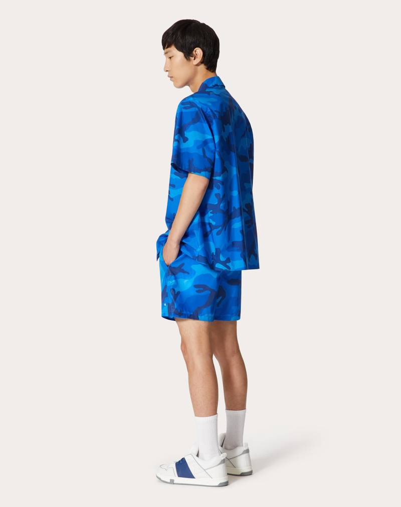 Valentino CAMOUFLAGE PRINT NYLON SWIMSUIT outlook