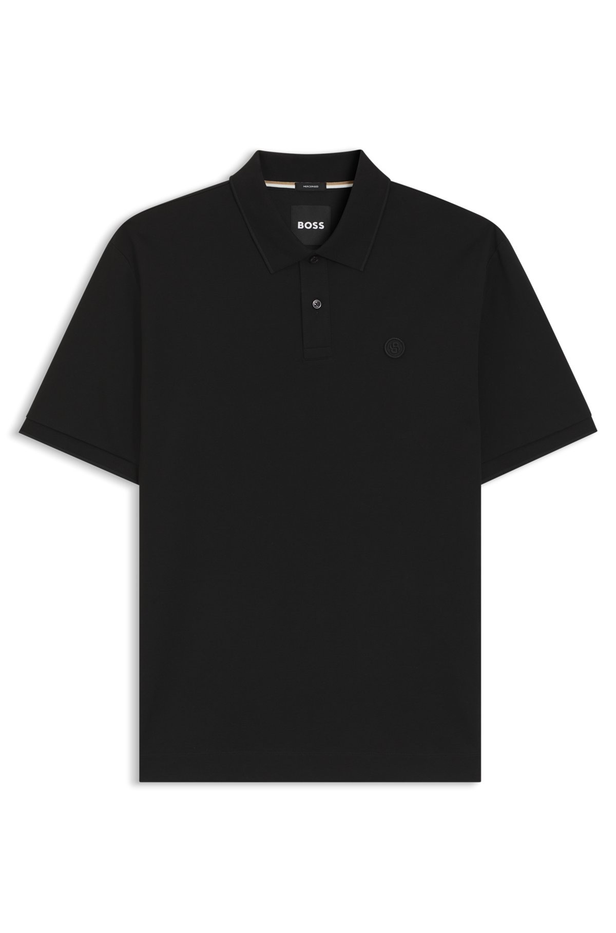 COTTON-PIQUÉ POLO SHIRT WITH DOUBLE B MONOGRAM - 1