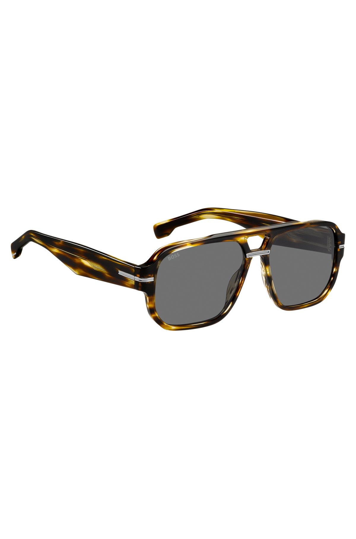 PATTERNED-ACETATE SUNGLASSES WITH SILVER-TONE DETAILS - 4