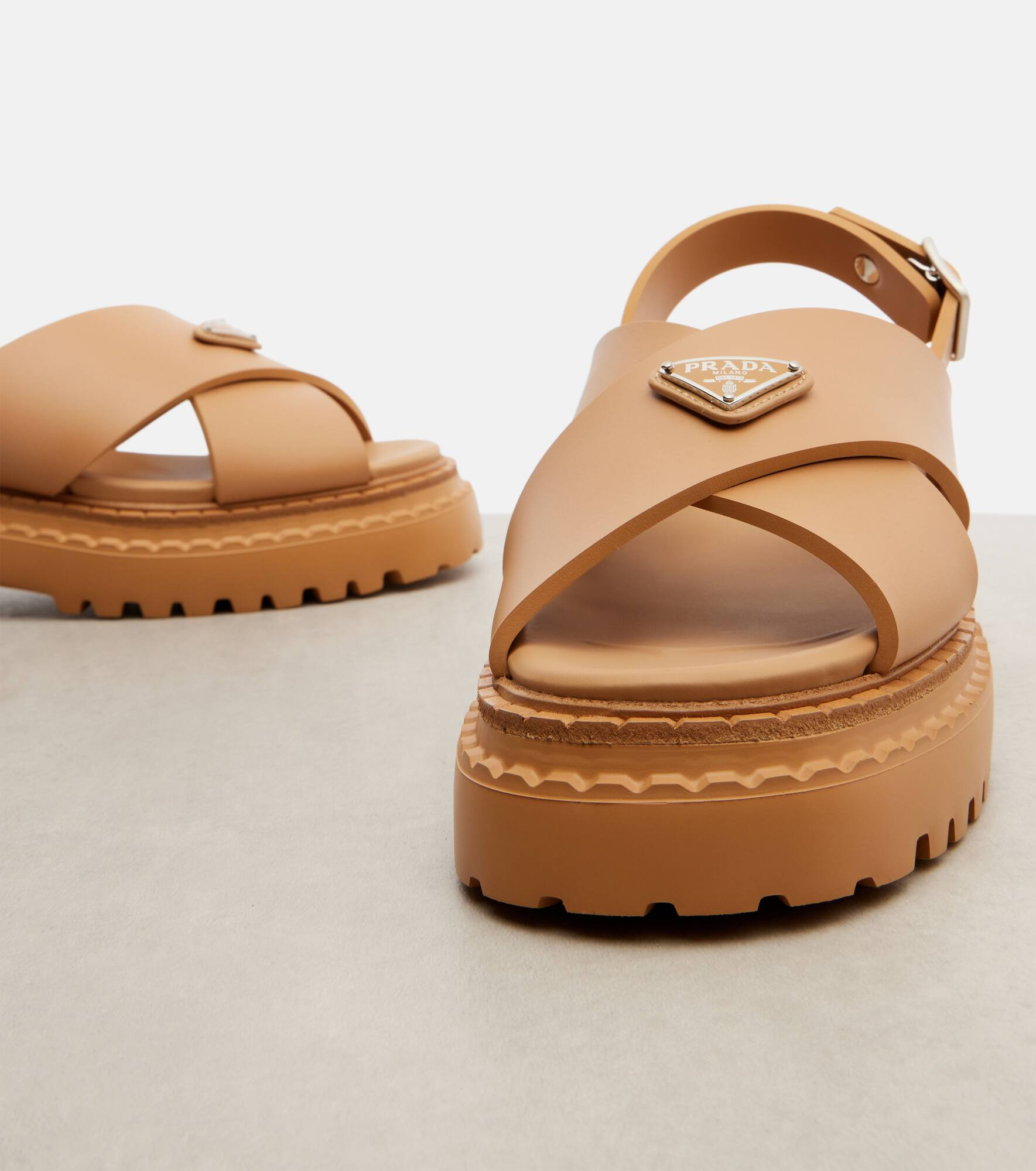 Logo rubber platform sandals - 5
