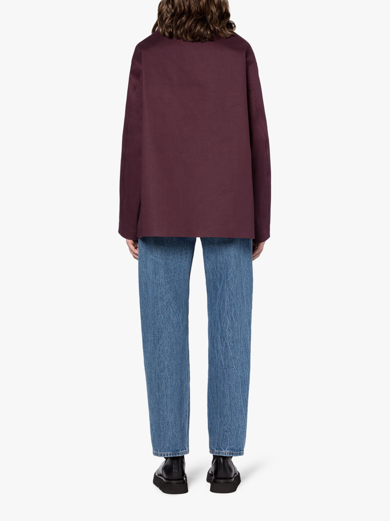 ZINNIA BURGUNDY BONDED COTTON JACKET 4